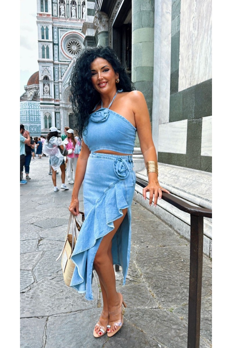 Conjunto denim volantes Conjunto denim volantes