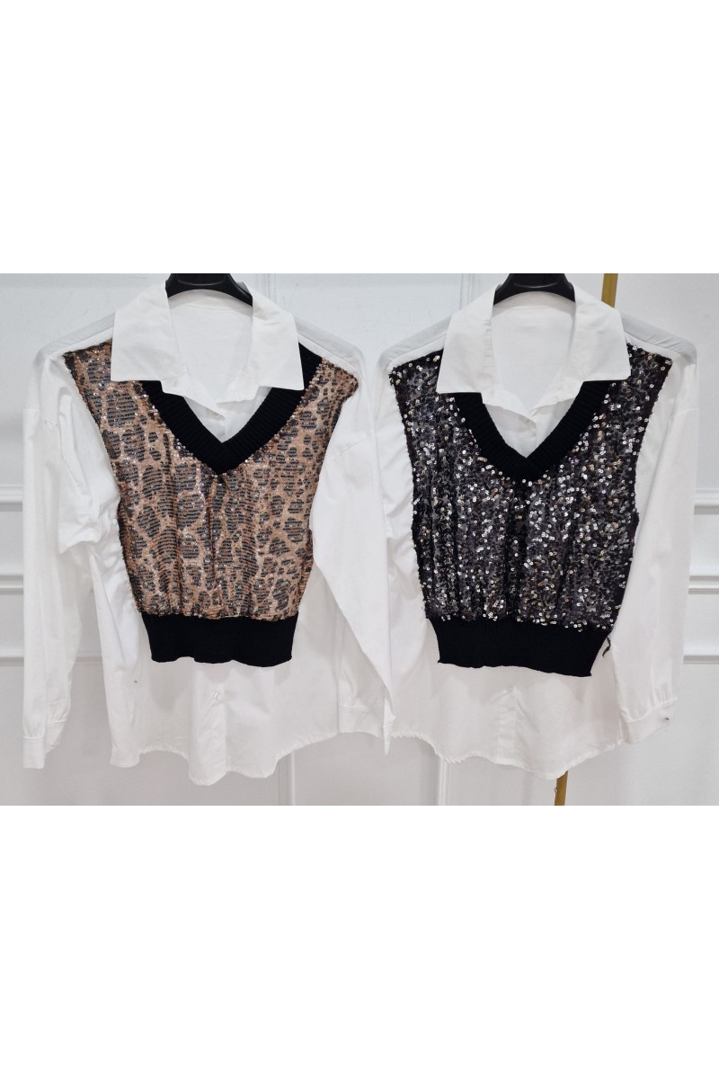 Blusa combi glitters