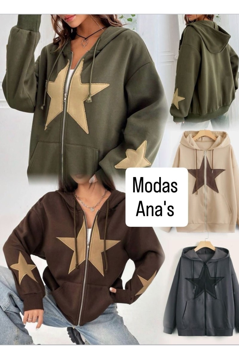 Sudadera capucha estrella