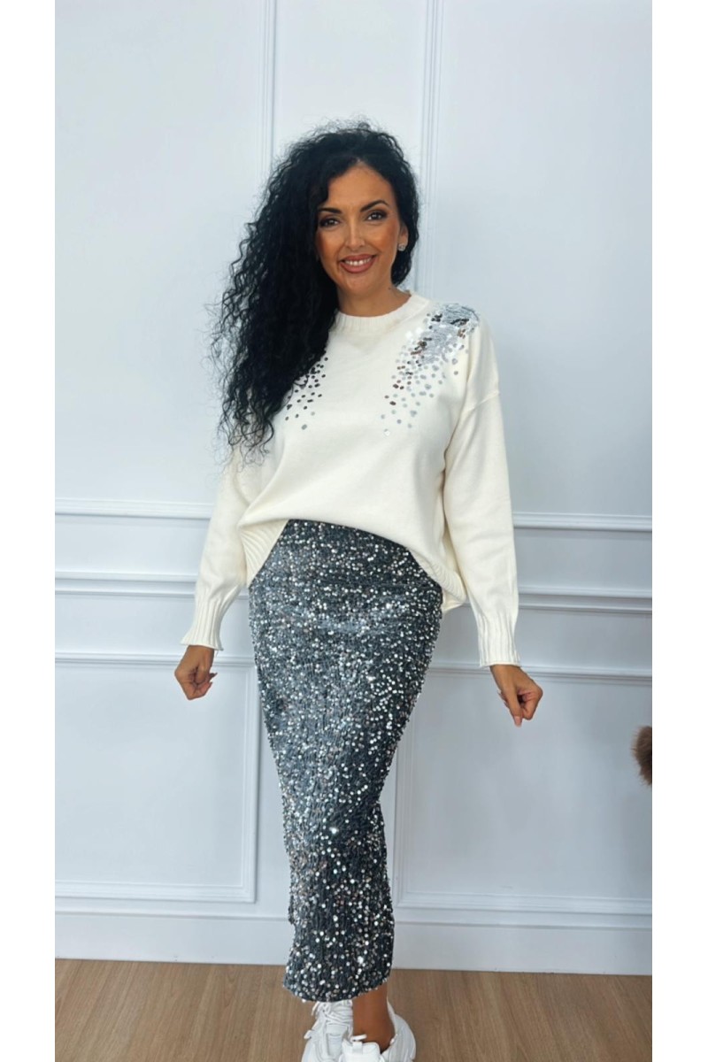 Falda  glitters midi
