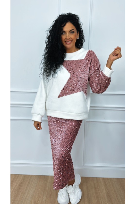 Falda  glitters midi