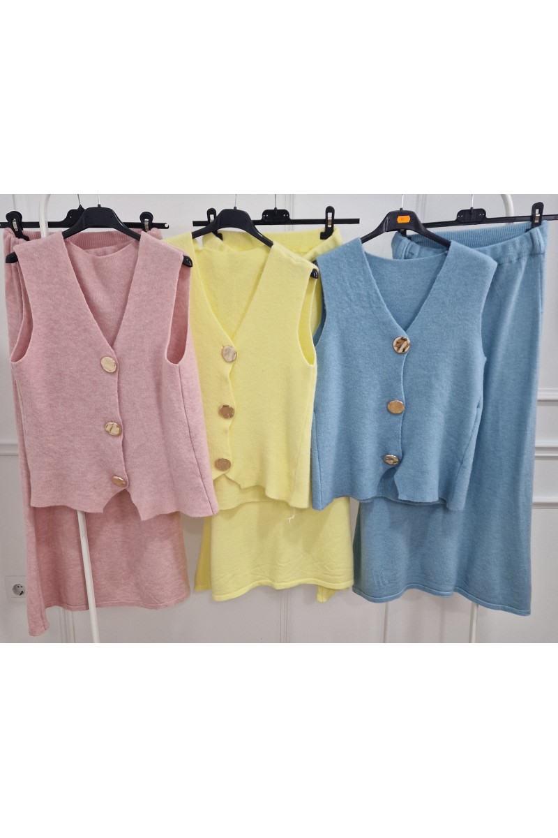 Conjunto chaleco indira
