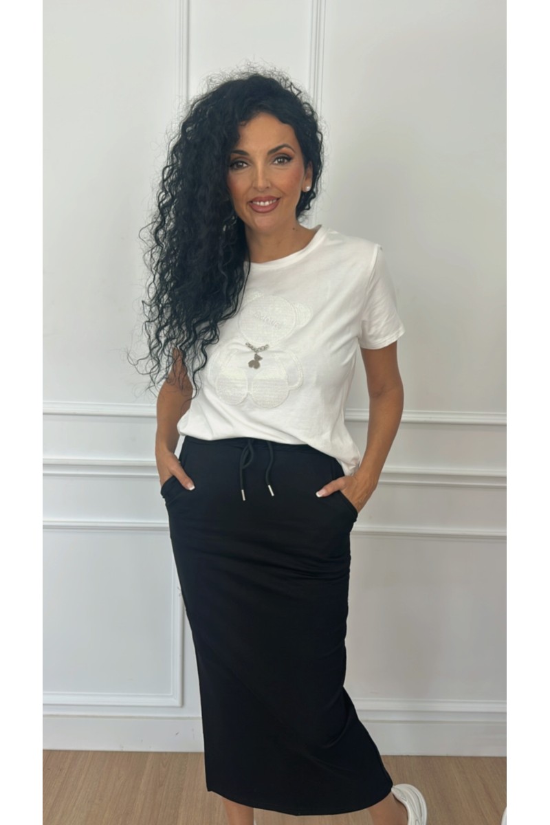 Falda sport midi