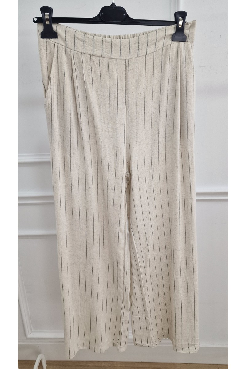 Pantalón raya lino