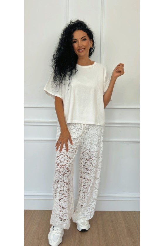 Conjunto pantalón encaje