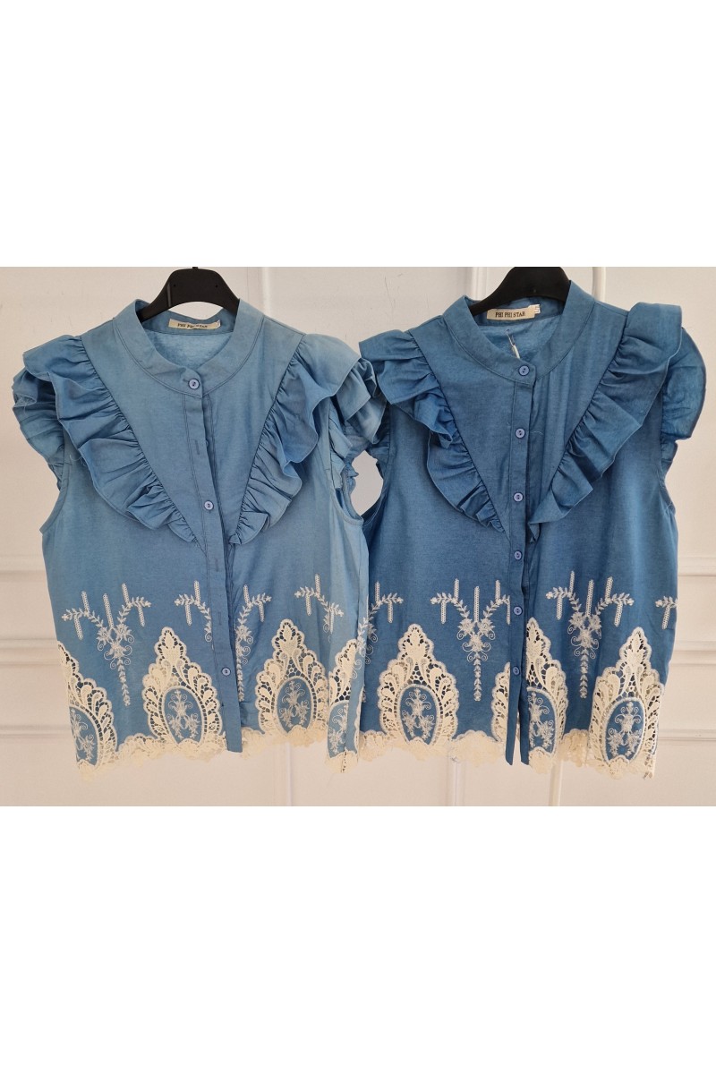 Camisa guipur rocio
