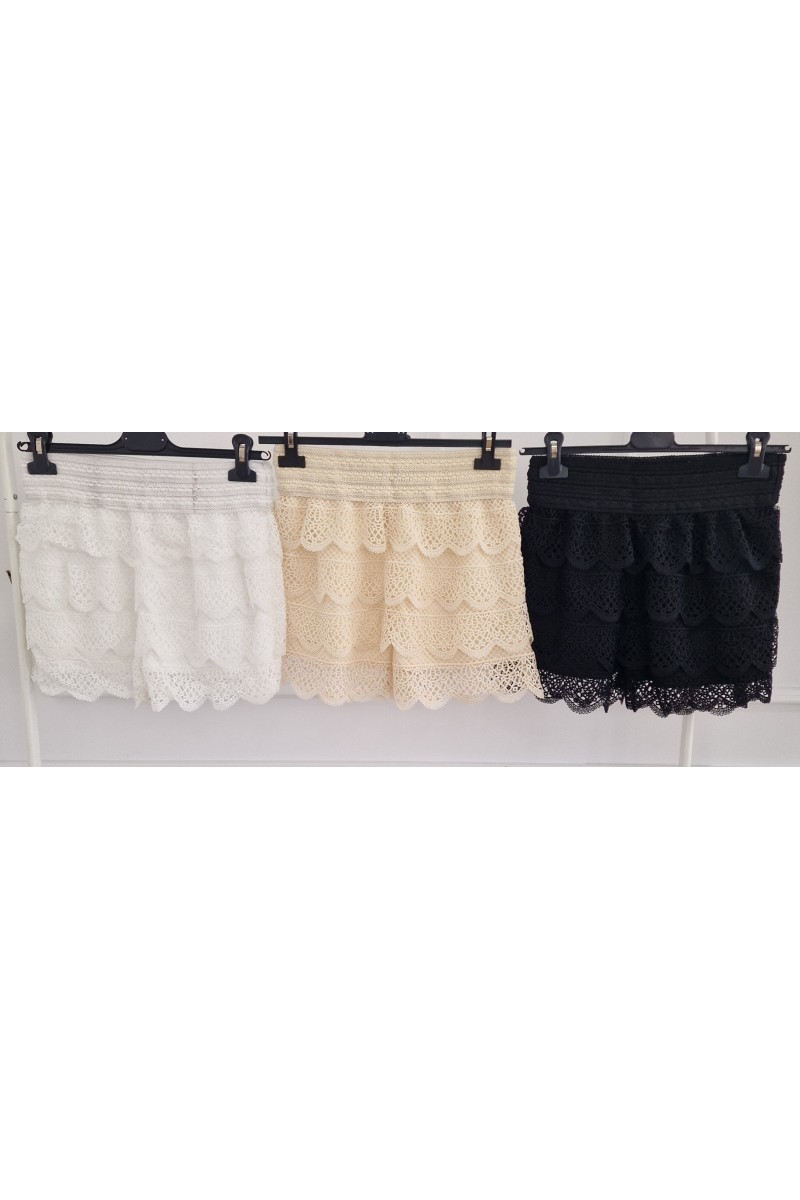 Short guipur volantes